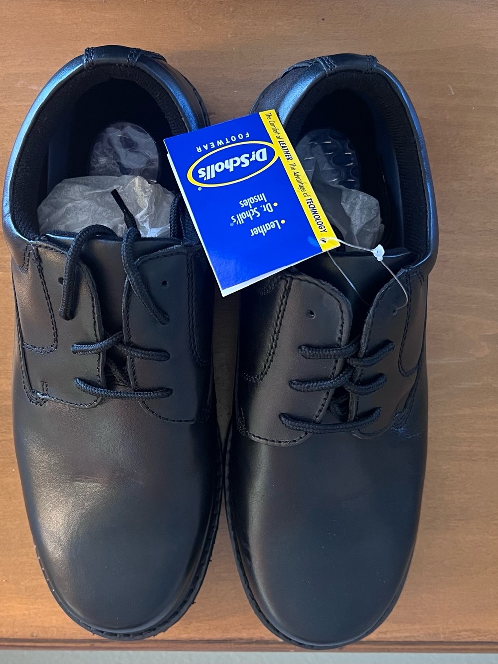 Dr Scholl’s Paul Men’s Black Leather Lace Up Dress Shoes 10W Wide New NWT